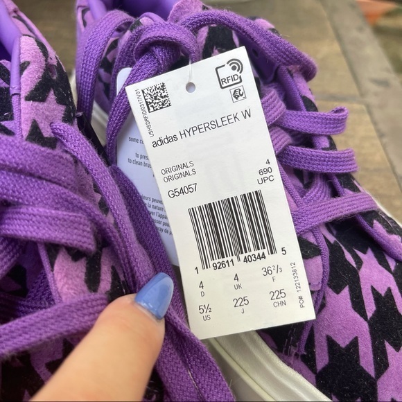 NWT Adidas Hypersleek Houndstooth Platform Sneaker - Picture 3 of 10